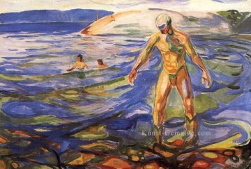 verzauberte mann Ölbilder verkaufen - Bade Mann 1918 Edvard Munch